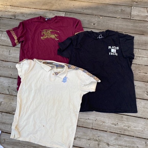 Lot of 3 Designer Men’s Shirts Burberry, Places and Faces XXL - Picture 2 of 2